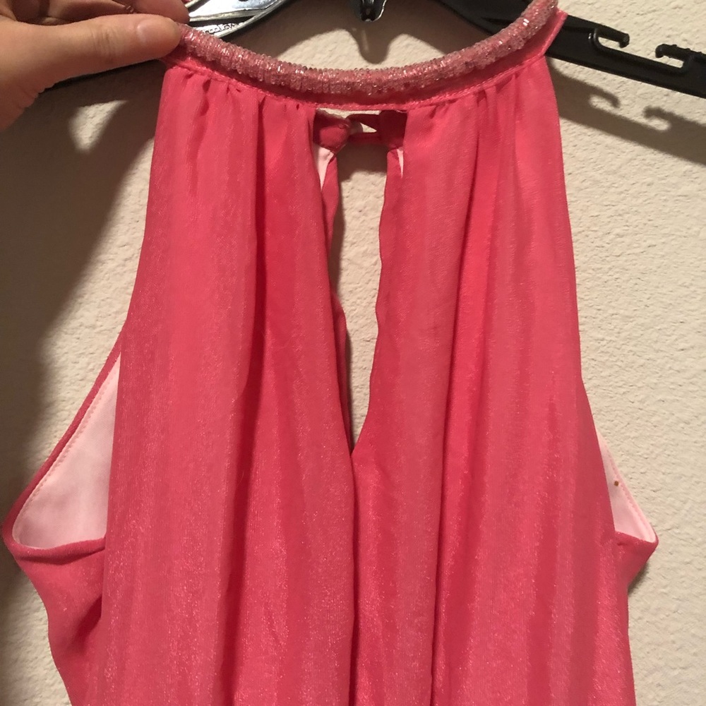 Cutout neck detailed dress